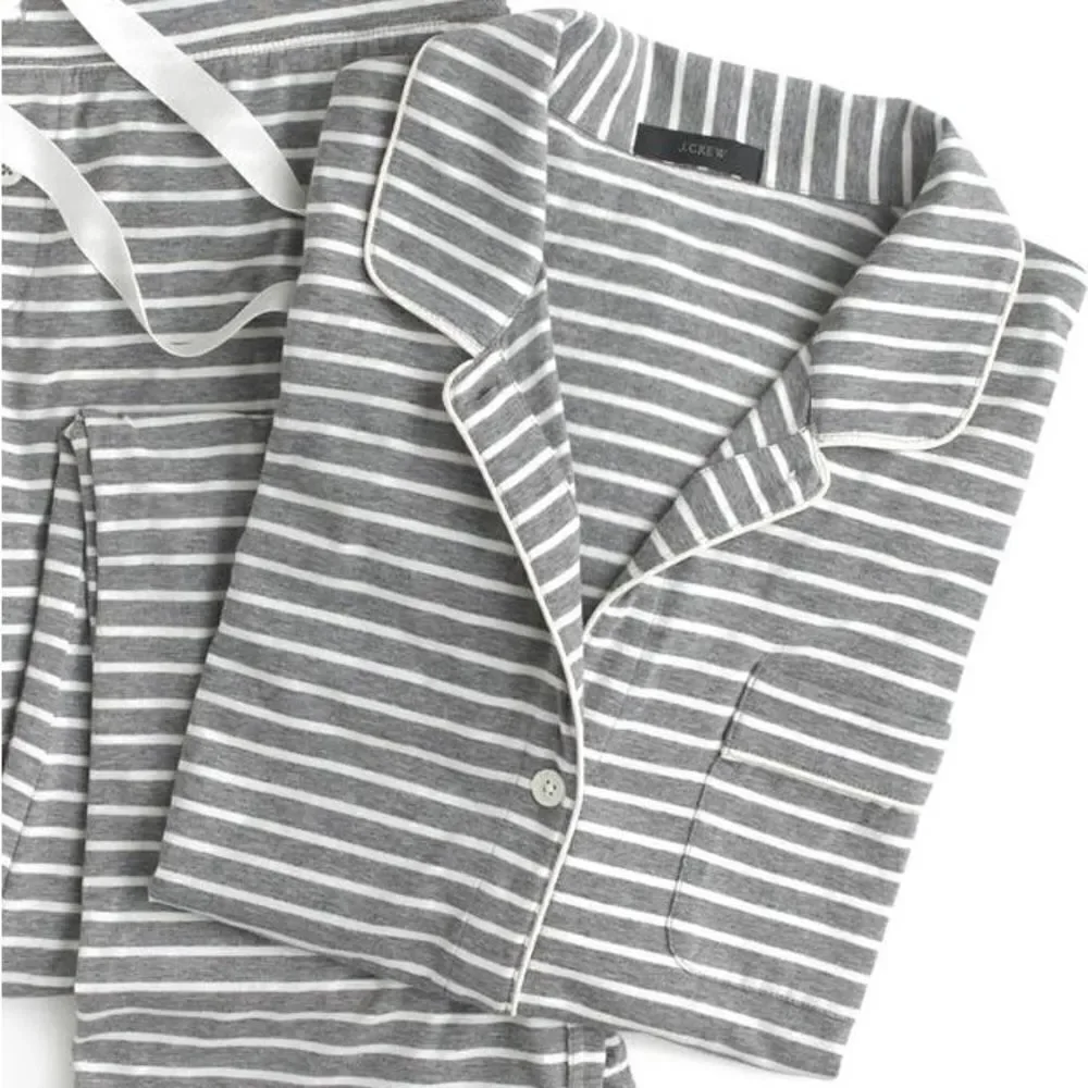 J.Crew Striped Dreamy Stripe Cotton Pajama Top